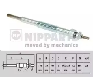 J5715003 NIPPARTS Свеча накаливания