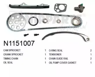 N1151007 NIPPARTS Комплект цели привода распредвала