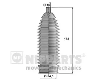 N2840512 NIPPARTS Комплект пылника, рулевое управление