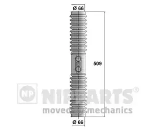 N2840906 NIPPARTS Комплект пылника, рулевое управление
