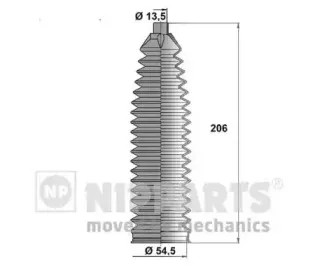 N2840908 NIPPARTS Комплект пылника, рулевое управление