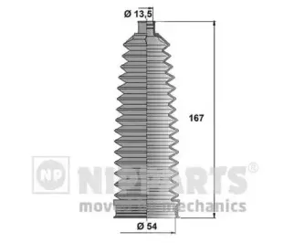 N2841034 NIPPARTS Комплект пылника, рулевое управление