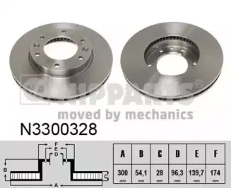N3300328 NIPPARTS Тормозной диск