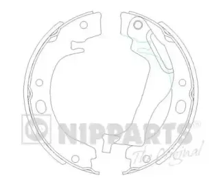 N3502085 NIPPARTS Комплект тормозных колодок, стояночная тормозная система