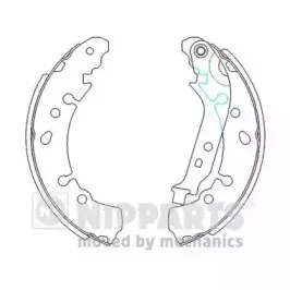 N3502091 NIPPARTS Комплект тормозных колодок