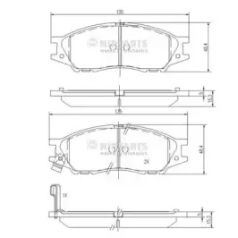 N3601097 NIPPARTS Комплект тормозных колодок, дисковый тормоз