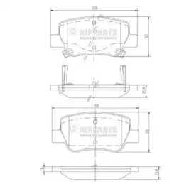 N3612042 NIPPARTS Комплект тормозных колодок, дисковый тормоз