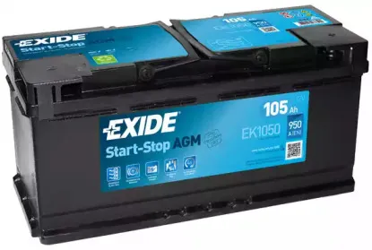EK1050 EXIDE Стартерная аккумуляторная батарея