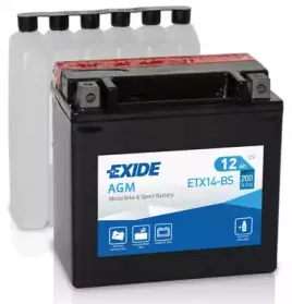ETX14-BS EXIDE Стартерная аккумуляторная батарея