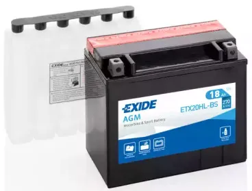 ETX20HL-BS EXIDE Стартерная аккумуляторная батарея