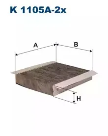 K1105A-2x FILTRON Фильтр, воздух во внутренном пространстве