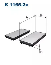 K1165-2x FILTRON Фильтр, воздух во внутренном пространстве