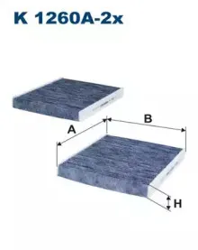 K1260A-2x FILTRON Фильтр, воздух во внутренном пространстве