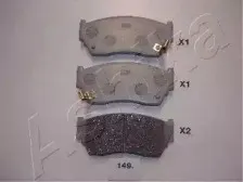 50-01-149 ASHIKA Комплект тормозных колодок, дисковый тормоз