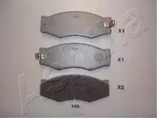 50-01-195 ASHIKA Комплект тормозных колодок, дисковый тормоз