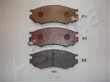 50-01-197 ASHIKA Комплект тормозных колодок, дисковый тормоз