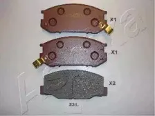 50-02-231 ASHIKA Комплект тормозных колодок, дисковый тормоз