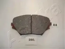 50-02-280 ASHIKA Комплект тормозных колодок, дисковый тормоз