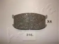 50-03-316 ASHIKA Комплект тормозных колодок, дисковый тормоз