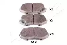 5005512 ASHIKA Комплект тормозных колодок, дисковый тормоз