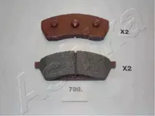 50-07-798 ASHIKA Комплект тормозных колодок, дисковый тормоз