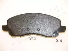 50-09-912 ASHIKA Комплект тормозных колодок, дисковый тормоз