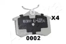 51-00-00002 ASHIKA Комплект тормозных колодок, дисковый тормоз