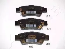 51-04-400 ASHIKA Комплект тормозных колодок, дисковый тормоз