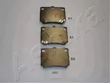 51-05-592 ASHIKA Комплект тормозных колодок, дисковый тормоз