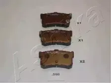 51-05-598 ASHIKA Комплект тормозных колодок, дисковый тормоз