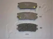 51-05-599 ASHIKA Комплект тормозных колодок, дисковый тормоз