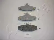 51-09-997 ASHIKA Комплект тормозных колодок, дисковый тормоз