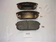 51-0K-K03 ASHIKA Комплект тормозных колодок, дисковый тормоз