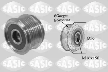 1676001 SASIC Ременный шкив, генератор