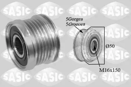 1676015 SASIC Ременный шкив, генератор