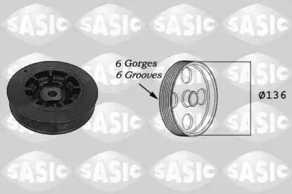 2154007 SASIC Ременный шкив, коленчатый вал