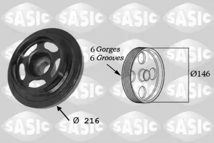 2156059 SASIC Ременный шкив, коленчатый вал