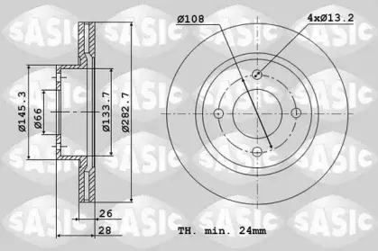 2464R74J SASIC Тормозной диск