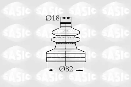 Комплект пылника, приводной вал 2873713 SASIC