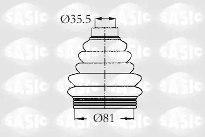 2933203 SASIC Комплект пылника, приводной вал