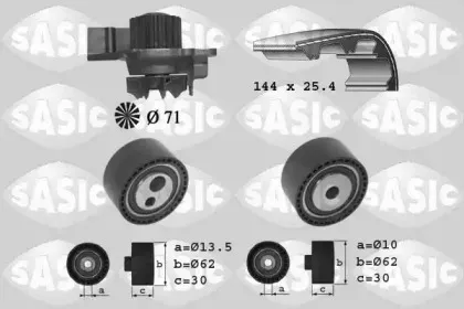 3900027 SASIC Водяной насос + комплект зубчатого ремня