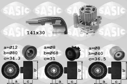 3906053 SASIC Водяной насос + комплект зубчатого ремня