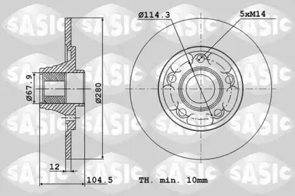 6104053 SASIC Тормозной диск