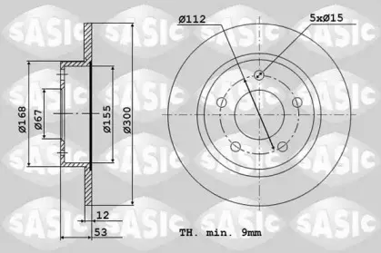 6106329 SASIC Тормозной диск
