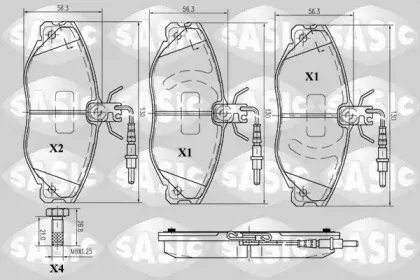 6210005 SASIC Комплект тормозных колодок, дисковый тормоз