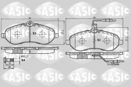 6210017 SASIC Комплект тормозных колодок, дисковый тормоз