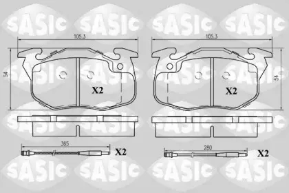 6210032 SASIC Комплект тормозных колодок, дисковый тормоз