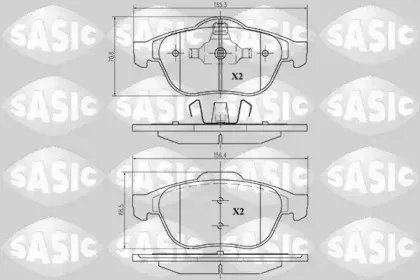 6214009 SASIC Комплект тормозных колодок, дисковый тормоз