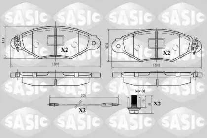 6214012 SASIC Комплект тормозных колодок, дисковый тормоз