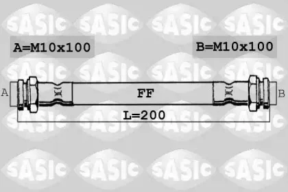 6600034 SASIC Тормозной шланг